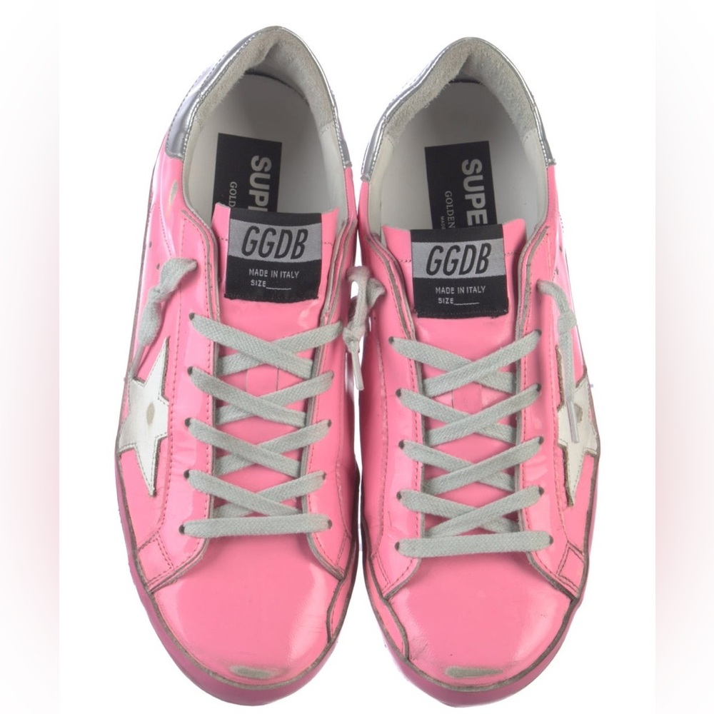 Golden Goose Pink and Silver Sneakers